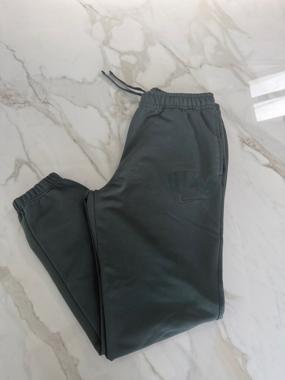 Nike  Mens Green Logo Sweat Pants